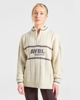 Athletics Oversized Knitted 1/4 Zip
