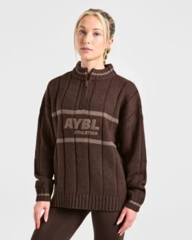Athletics Oversized Knitted 1/4 Zip