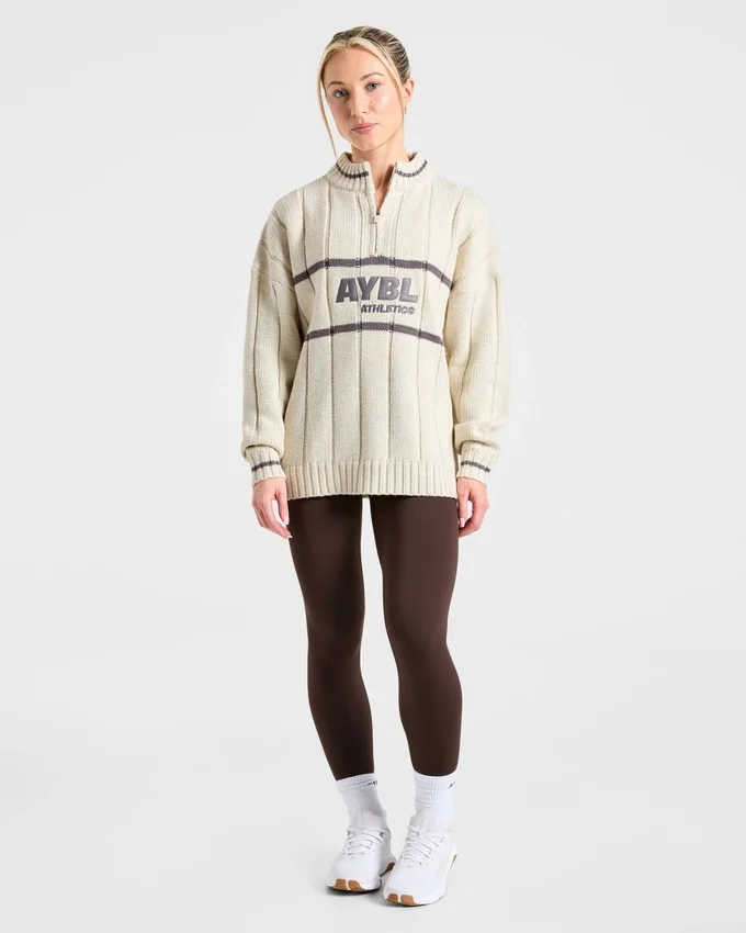 Athletics Oversized Knitted 1/4 Zip