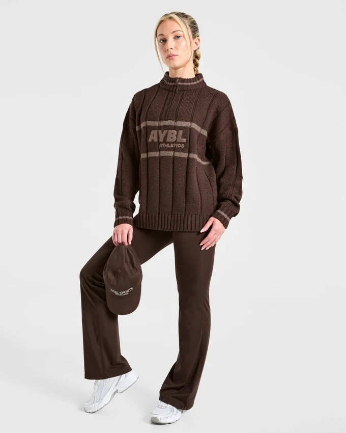 Athletics Oversized Knitted 1/4 Zip