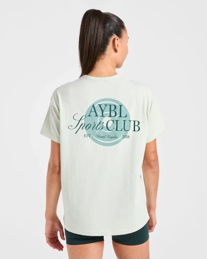 AYBL Sports Club Script Oversized T Shirt