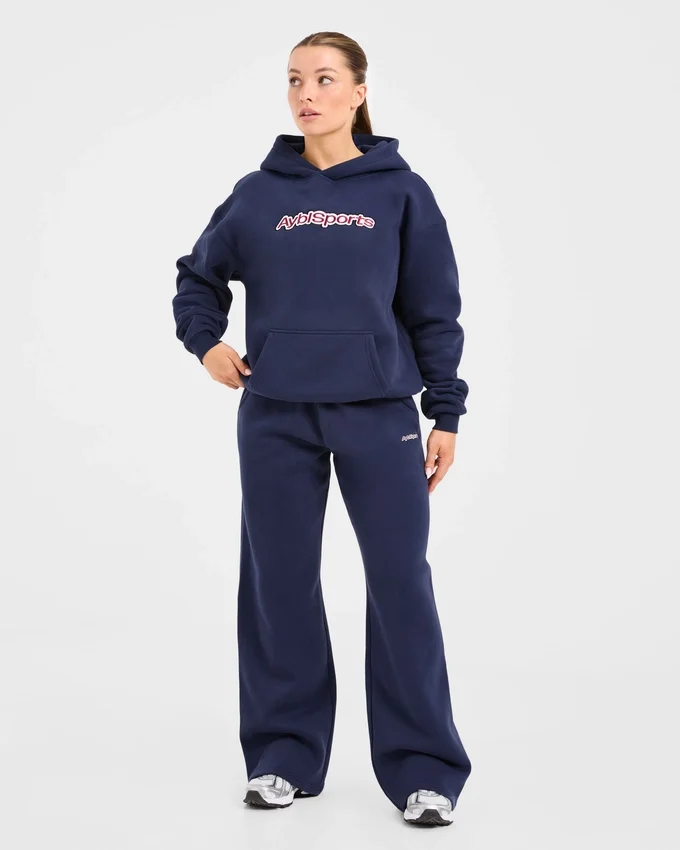 AYBL Sports Outline Oversized Straight Leg Joggers
