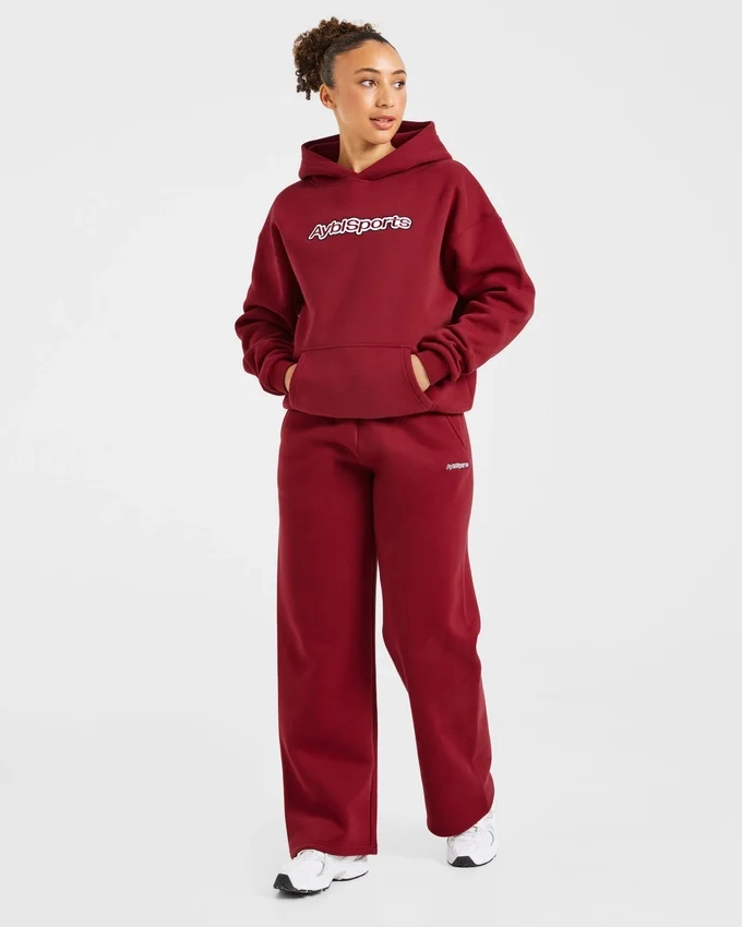 AYBL Sports Outline Oversized Straight Leg Joggers