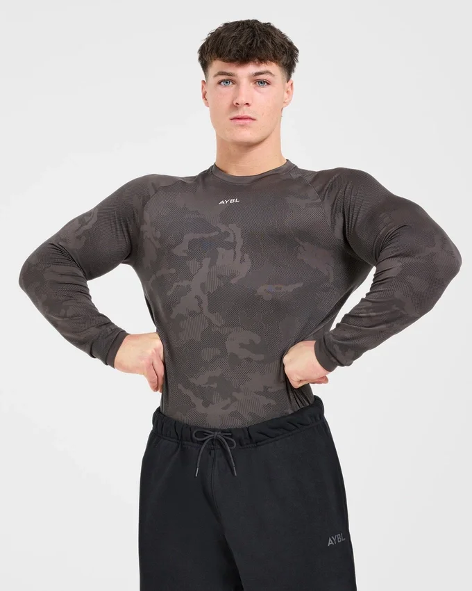 Camo Seamless Long Sleeve T Shirt