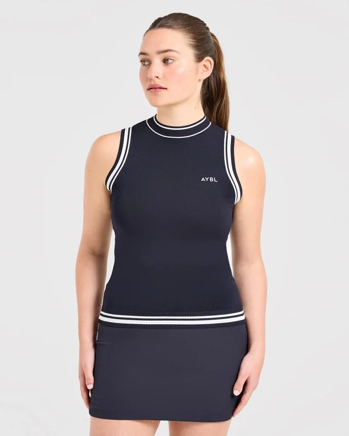 Classic Knitted High Neck Vest