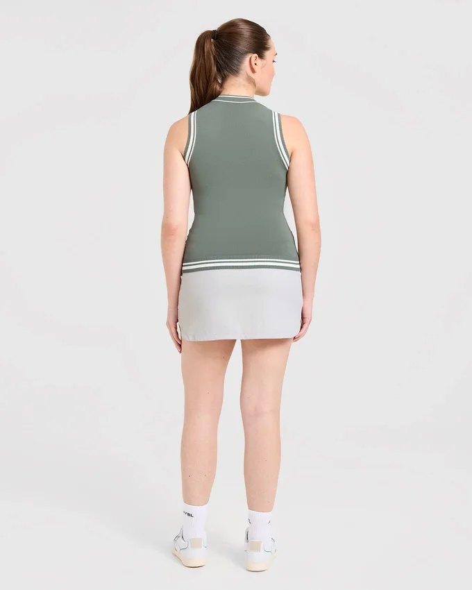 Classic Knitted High Neck Vest