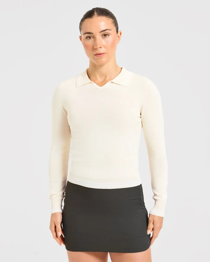 Classic Knitted Long Sleeve Polo