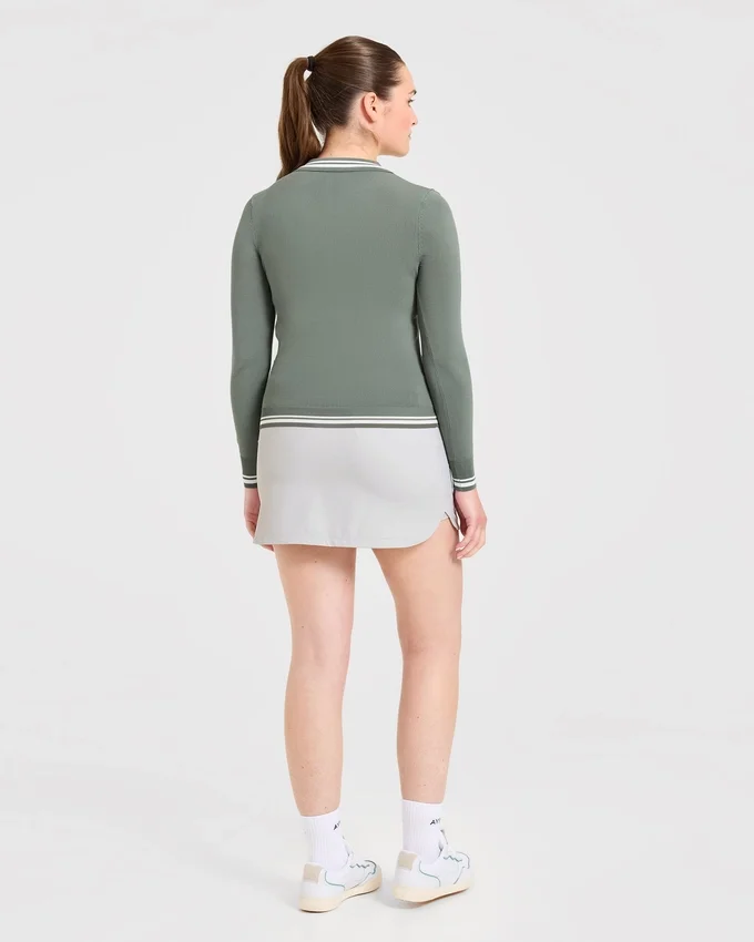 Classic Knitted Long Sleeve Polo