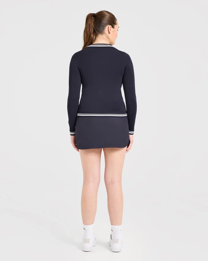 Classic Knitted Long Sleeve Polo