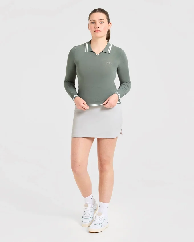 Classic Knitted Long Sleeve Polo