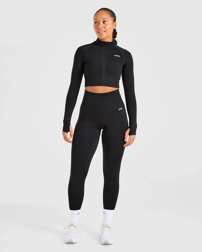 Empower Seamless Crop Zip Jacket