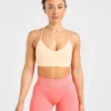 Essential V Neck Strappy Sports Bra