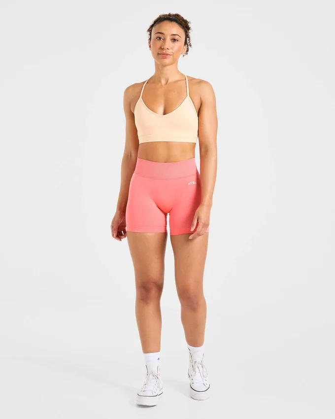Essential V Neck Strappy Sports Bra