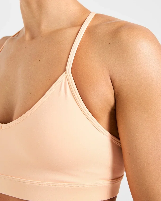 Essential V Neck Strappy Sports Bra