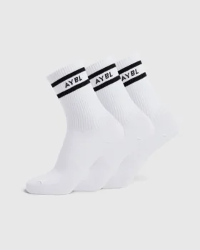 Everyday Double Stripe Crew Socks (3 Pack)