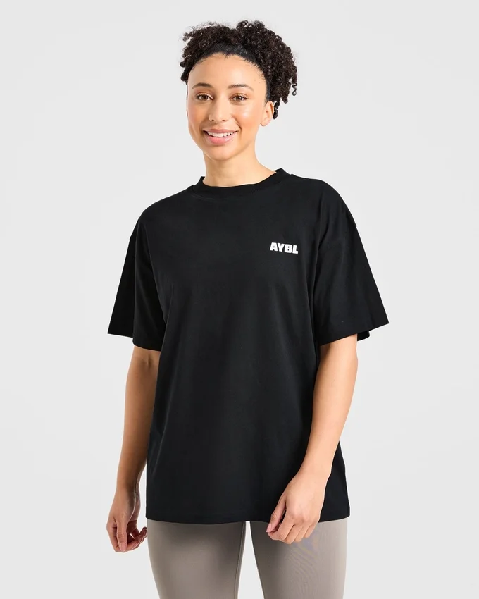 Focused Wavy Oversized T Shirt