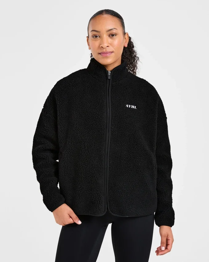 Oversized Zip Up Fleece Jacket