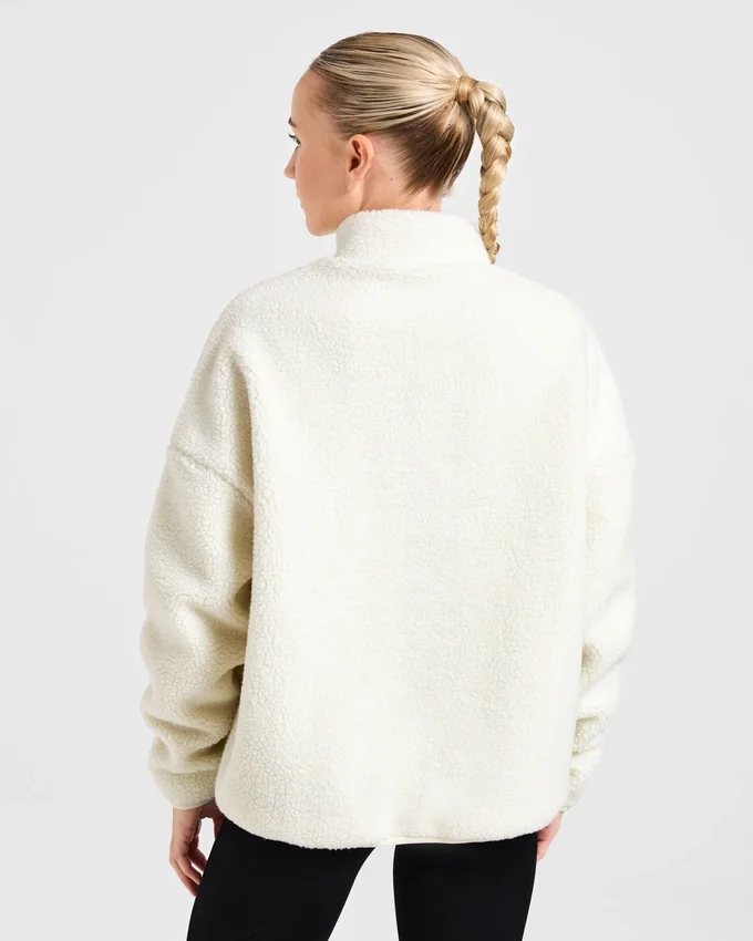 Oversized Zip Up Fleece Jacket