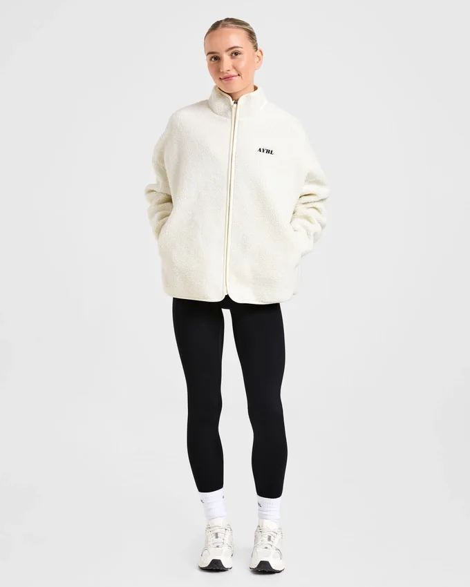 Oversized Zip Up Fleece Jacket