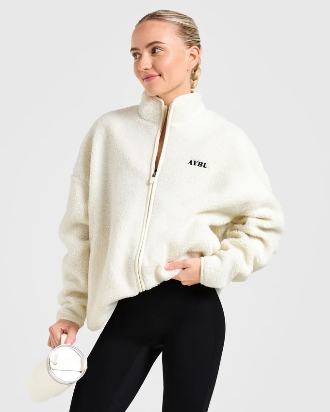 Oversized Zip Up Fleece Jacket