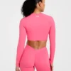 Physique Long Sleeve Crop Top