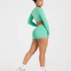 Physique Long Sleeve Crop Top