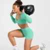 Physique Long Sleeve Crop Top
