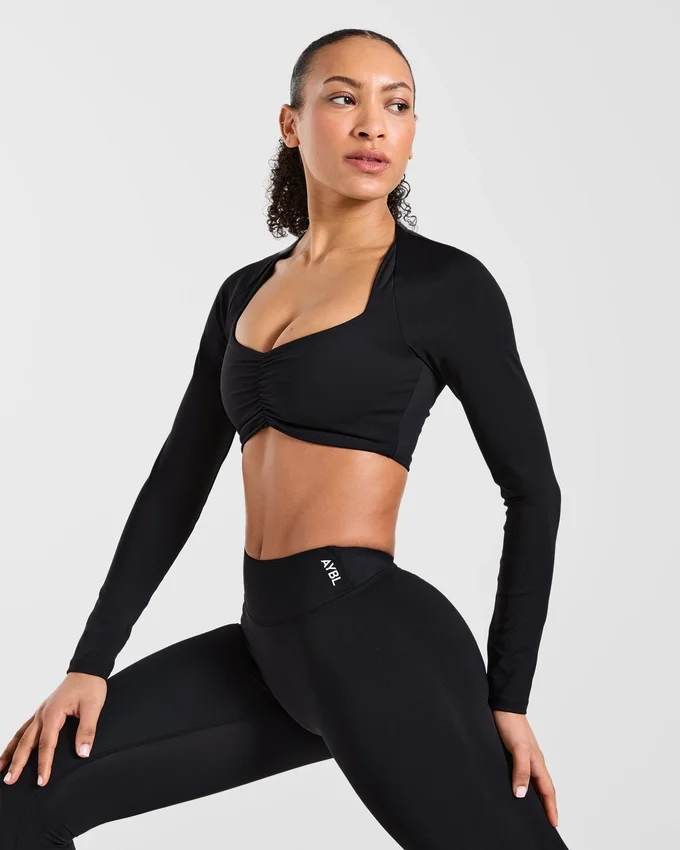 Physique Long Sleeve Crop Top