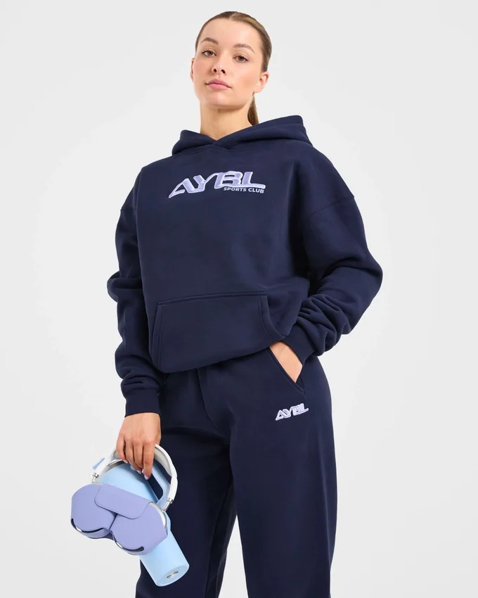Retro Embroidered Oversized Hoodie
