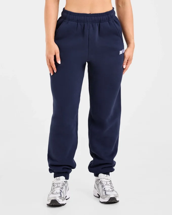 Retro Embroidered Oversized Joggers