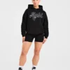 Script Embroidered Oversized Hoodie