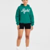 Script Embroidered Oversized Hoodie