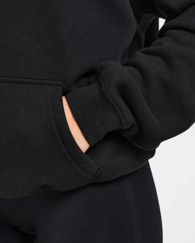 Script Embroidered Oversized Hoodie