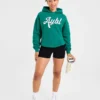Script Embroidered Oversized Hoodie