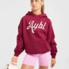 Script Embroidered Oversized Hoodie