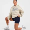 Script Embroidered Oversized Hoodie