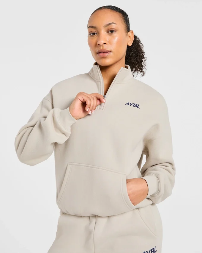 Sports Club Oversized 1/4 Zip Pullover