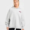 Varsity Minimal Logo Oversized Knitted Hoodie