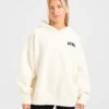Varsity Minimal Logo Oversized Knitted Hoodie