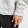 Varsity Minimal Logo Oversized Knitted Hoodie
