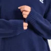 Varsity Minimal Logo Oversized Knitted Hoodie