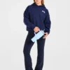 Varsity Minimal Logo Oversized Knitted Hoodie