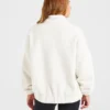 Varsity Oversized Fleece Zip Up Jacket