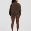 Varsity Oversized Fleece Zip Up Jacket