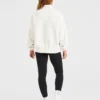 Varsity Oversized Fleece Zip Up Jacket