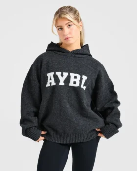 Varsity Oversized Knitted Hoodie