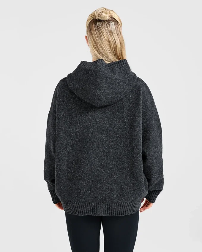 Varsity Oversized Knitted Hoodie