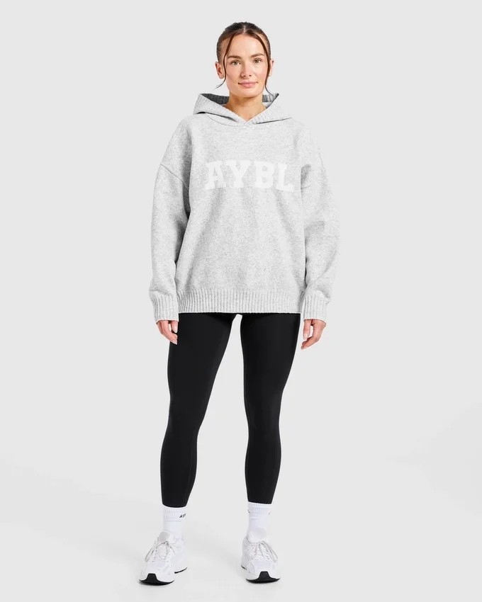 Varsity Oversized Knitted Hoodie