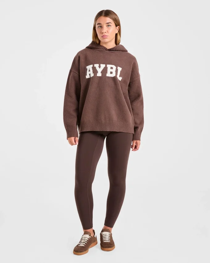 Varsity Oversized Knitted Hoodie