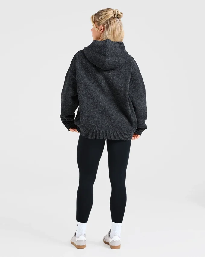 Varsity Oversized Knitted Hoodie